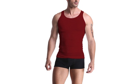 Men'sCompression And Body-Support Undershirt White Small