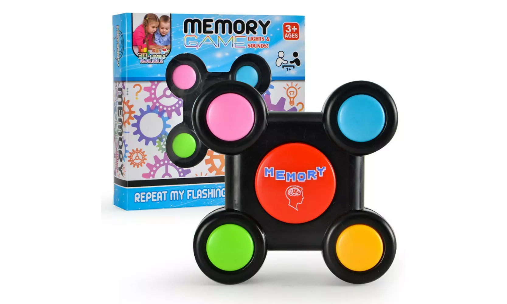 Children Educational Memory Toy Quiz with Lights and Sound Music Memory Game - Primary Image