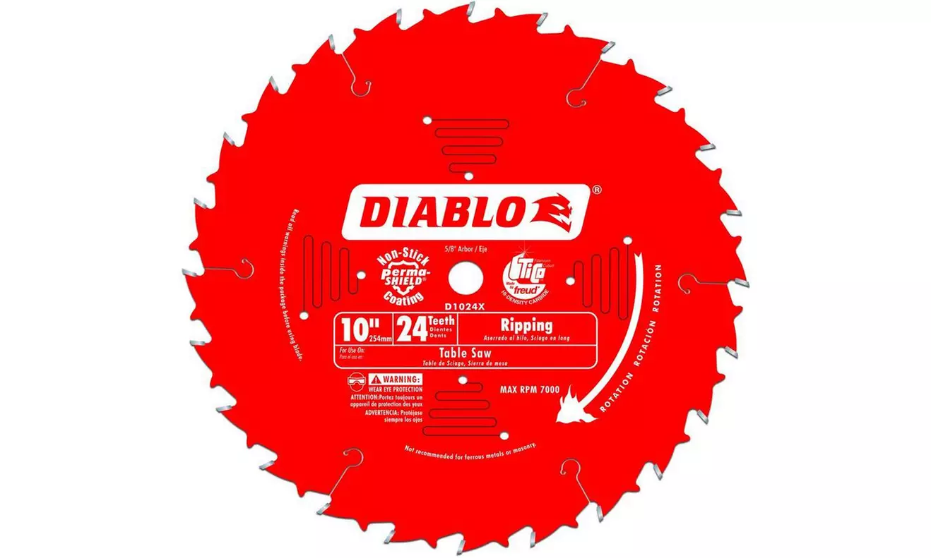 Freud D1024X Diablo 10-Inch 24-Tooth ATB Ripping Saw Blade (6 Pack) - Second Medium
