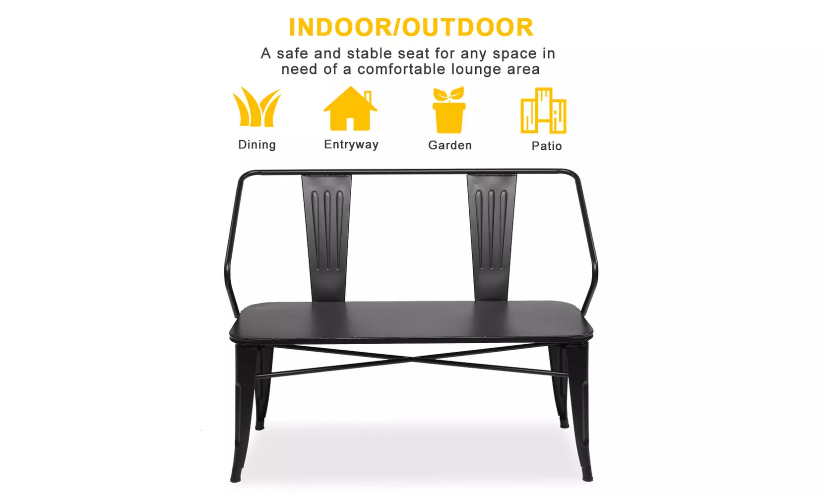 Outdoor Chair Pure Iron Industrial Wind Bench