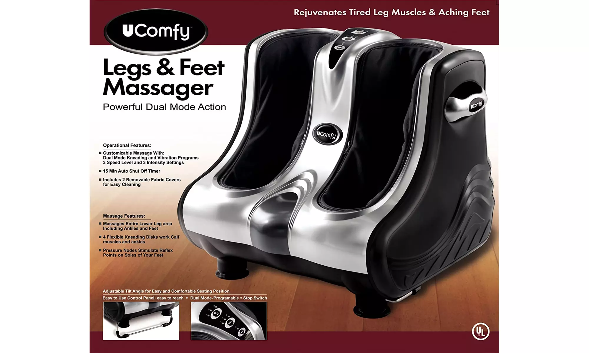 UComfy Leg, Foot, Calf, and Ankle Massager (Squeeze and Vibration) - Second Medium