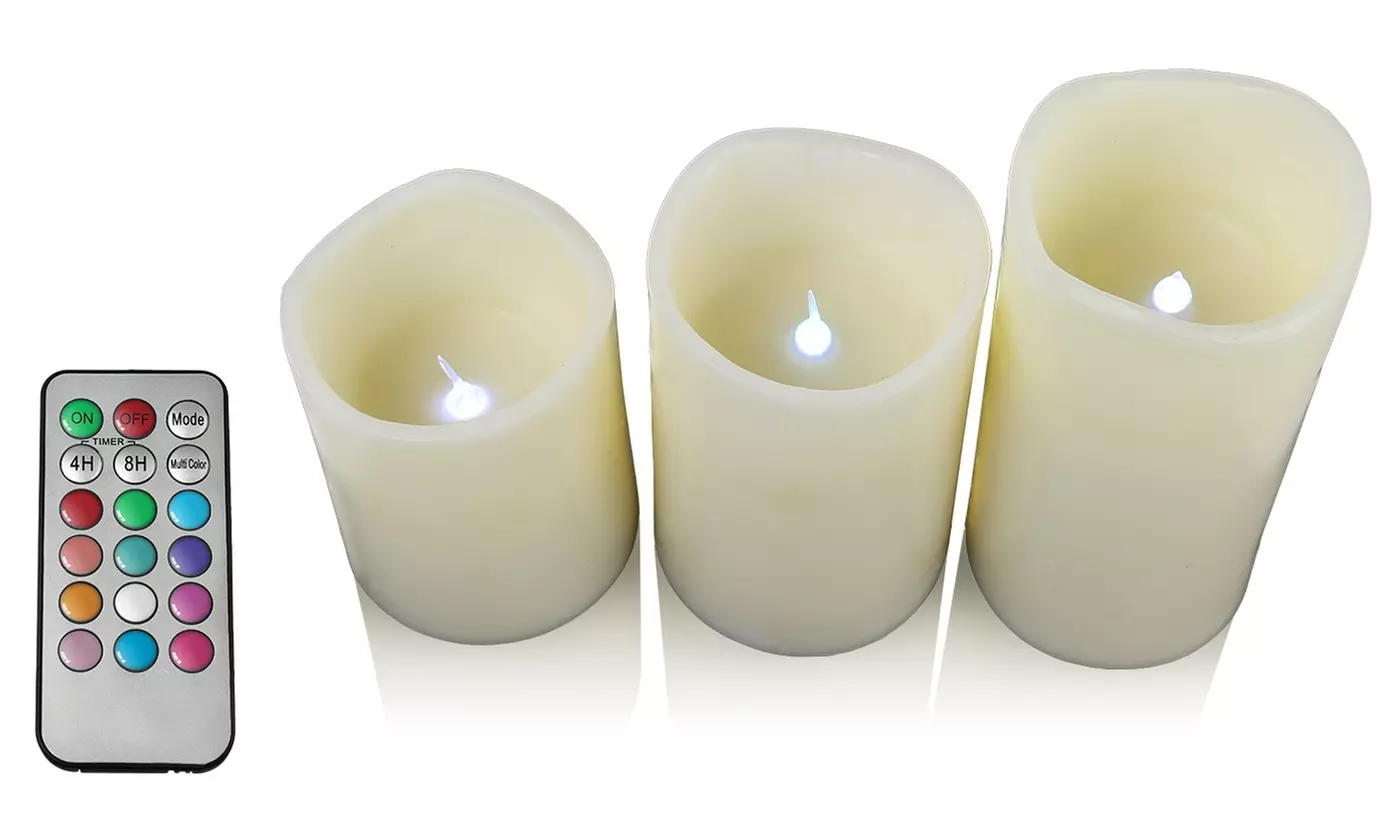 iMounTEK Color-Changing LED Flameless Candles with Remote (3- or 6-Pack)