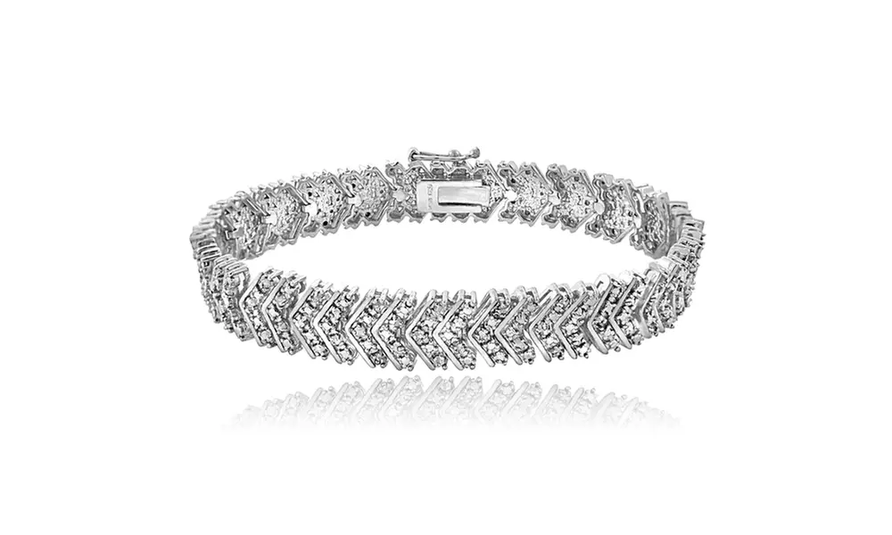 1.00 Carat Diamond Chevron Tennis Bracelet - Primary Image