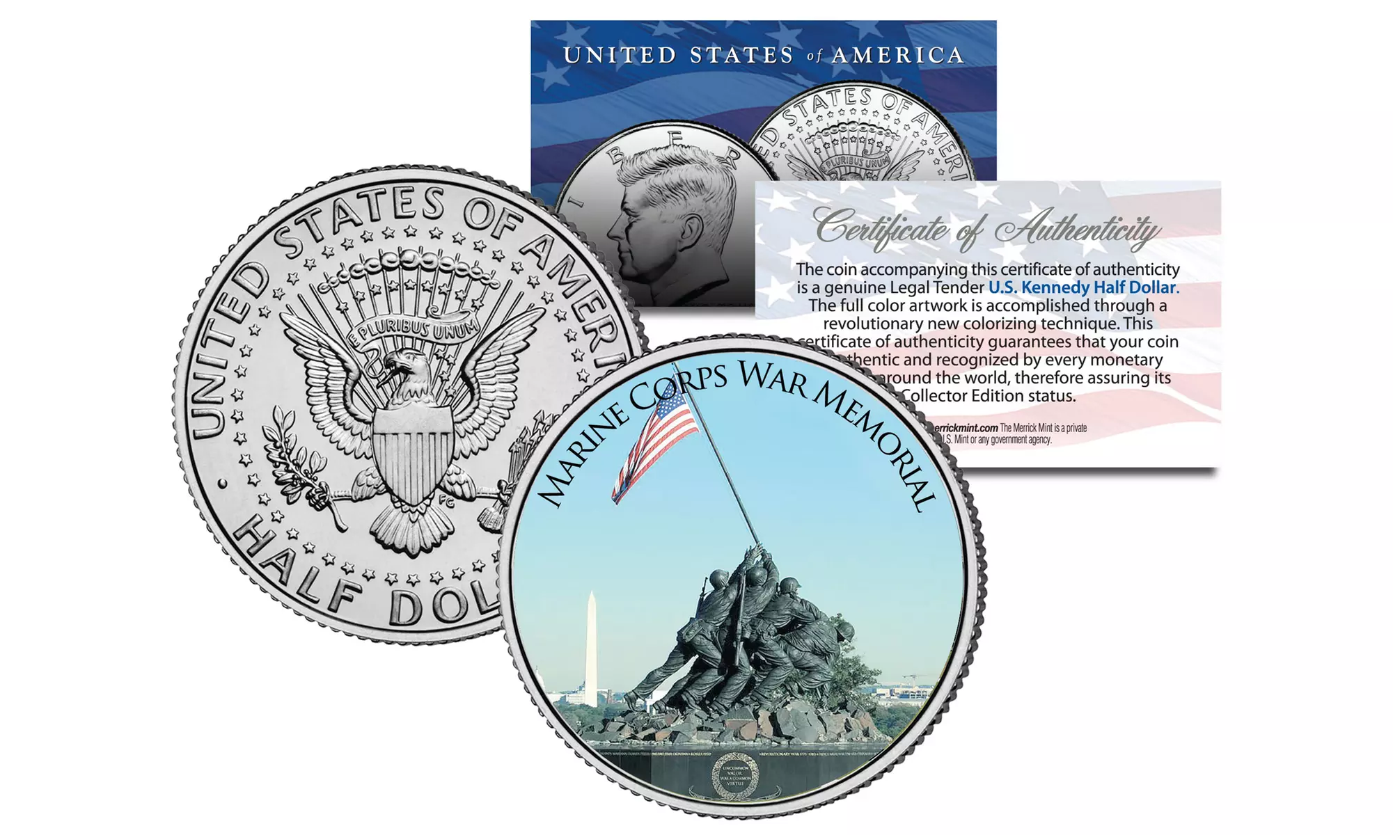 Marine Corps Memorial - Iwo Jima Memorial John F. Kennedy Half Dollar U.S. Coin  - Primary Image