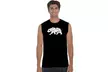 LA Pop Art Men's Word Art Sleeveless T-shirt - California Bear - Second Medium