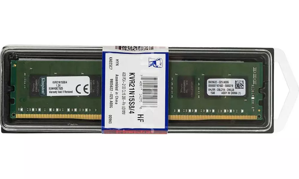 Kingston KVR24N17S8/4 4GB DDR4(2400Mhz)CL17 Dimm Non-ECC - Primary Image