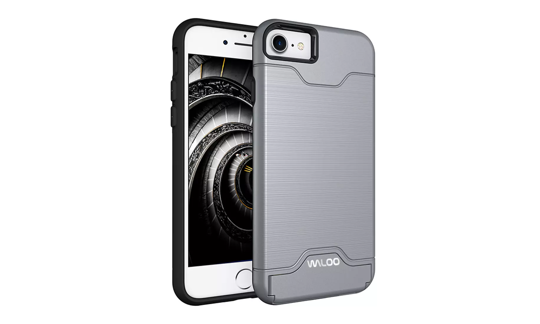 Waloo Brushed Kickstand Case for iPhones 