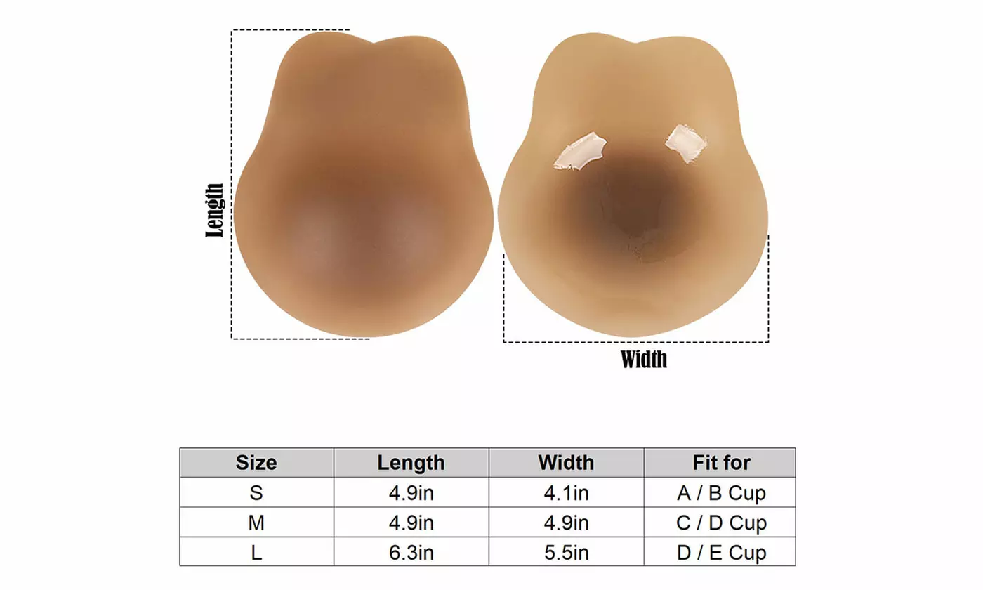 2 Pairs Bunny Ears Lift Sticky Push Up Adhesive Strapless Bras Nipple Covers