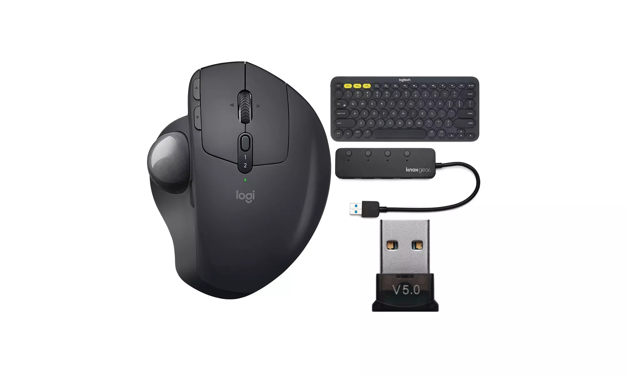 Logitech MX ERGO Advanced Wireless Trackball Bundle with Bluetooth Keyboard - Second Medium
