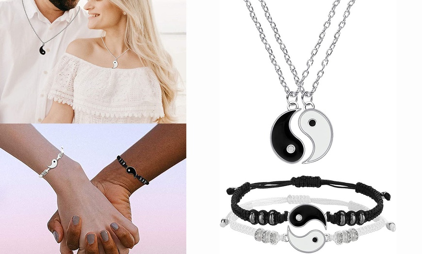 2 piece yin yang necklace