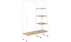 Costway Clothes Garment Rack Free Standing Storage Tower w/Metal Frame White