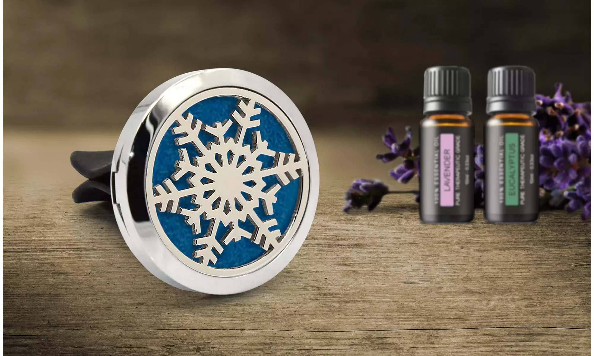 Aromatherapy Designer Essential Oil Car Vent Diffuser with 2 Optional Oils