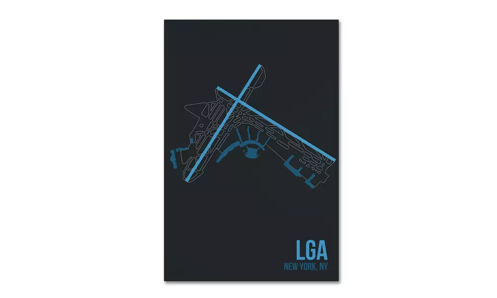 08 Left 'LGA Airport Layout' Canvas Art - Primary Image
