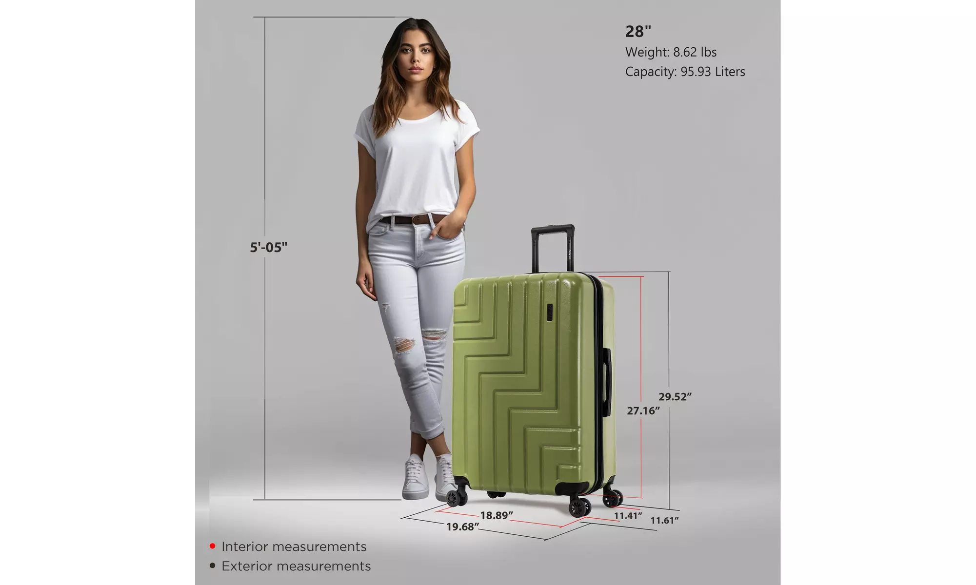 DUKAP Zahav Lightweight Hardside Spinner Luggage