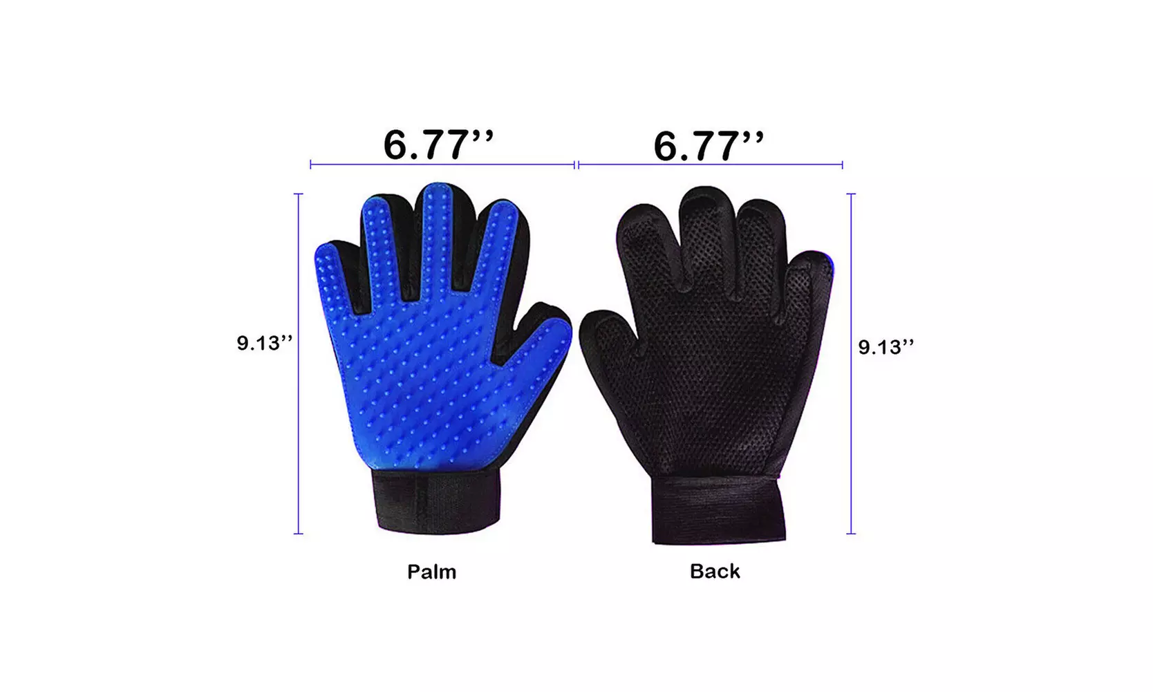 1-2 Pair Pet Dog Cat Deshedding Brush Grooming Glove Massage Hair Fur Removal