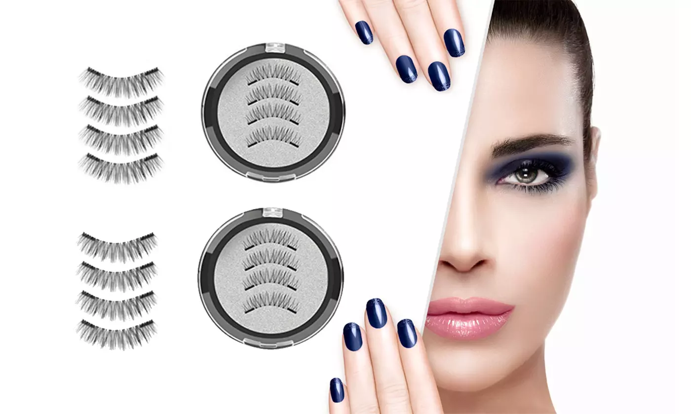 2 Pair 3D Magnetic Eyelashes Full Eye Magnetic Handmade Fake Lashes Eyelashes - Primary Image