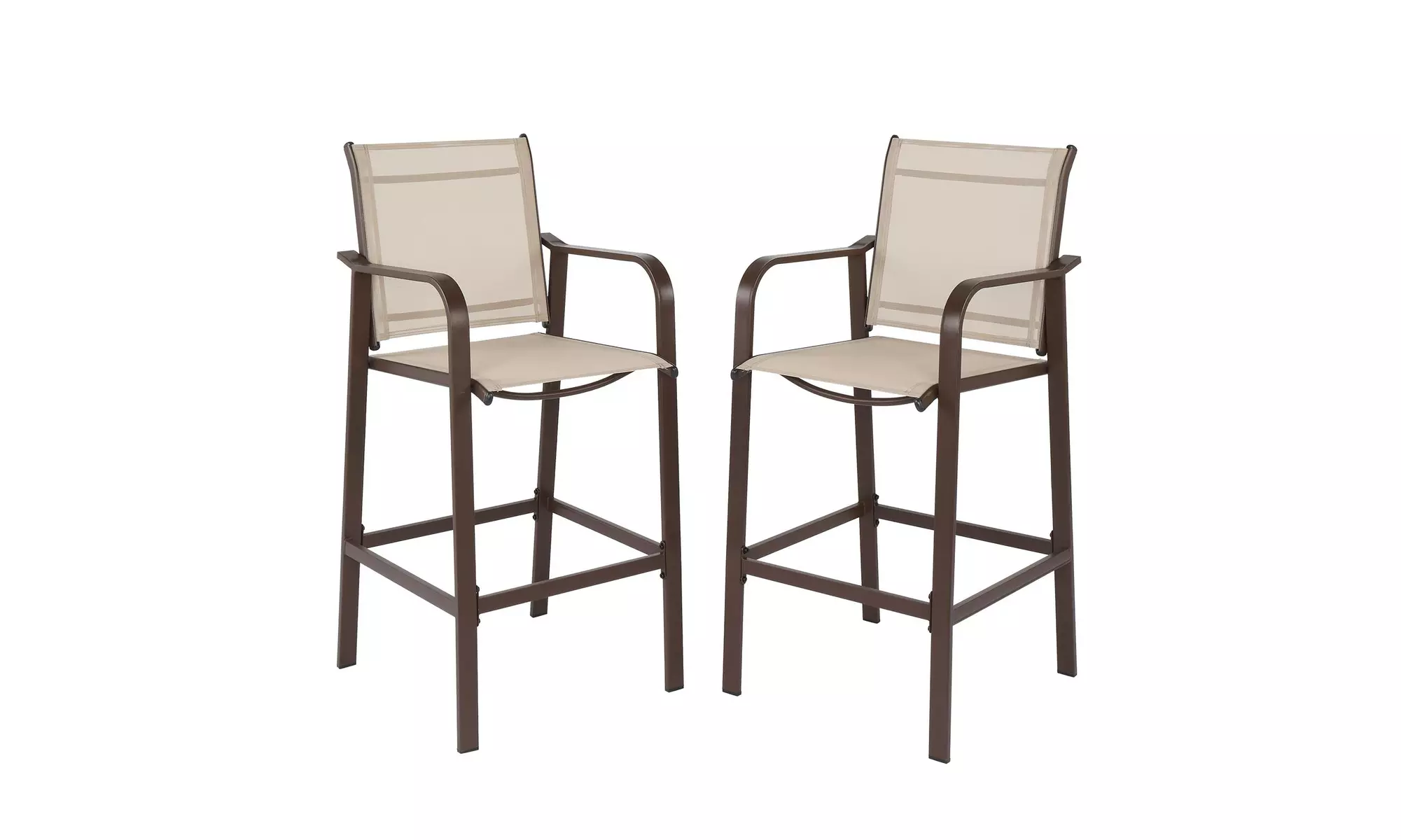 Outdoor 2-Piece Bar Stools High Patio Chairs - Primary Image