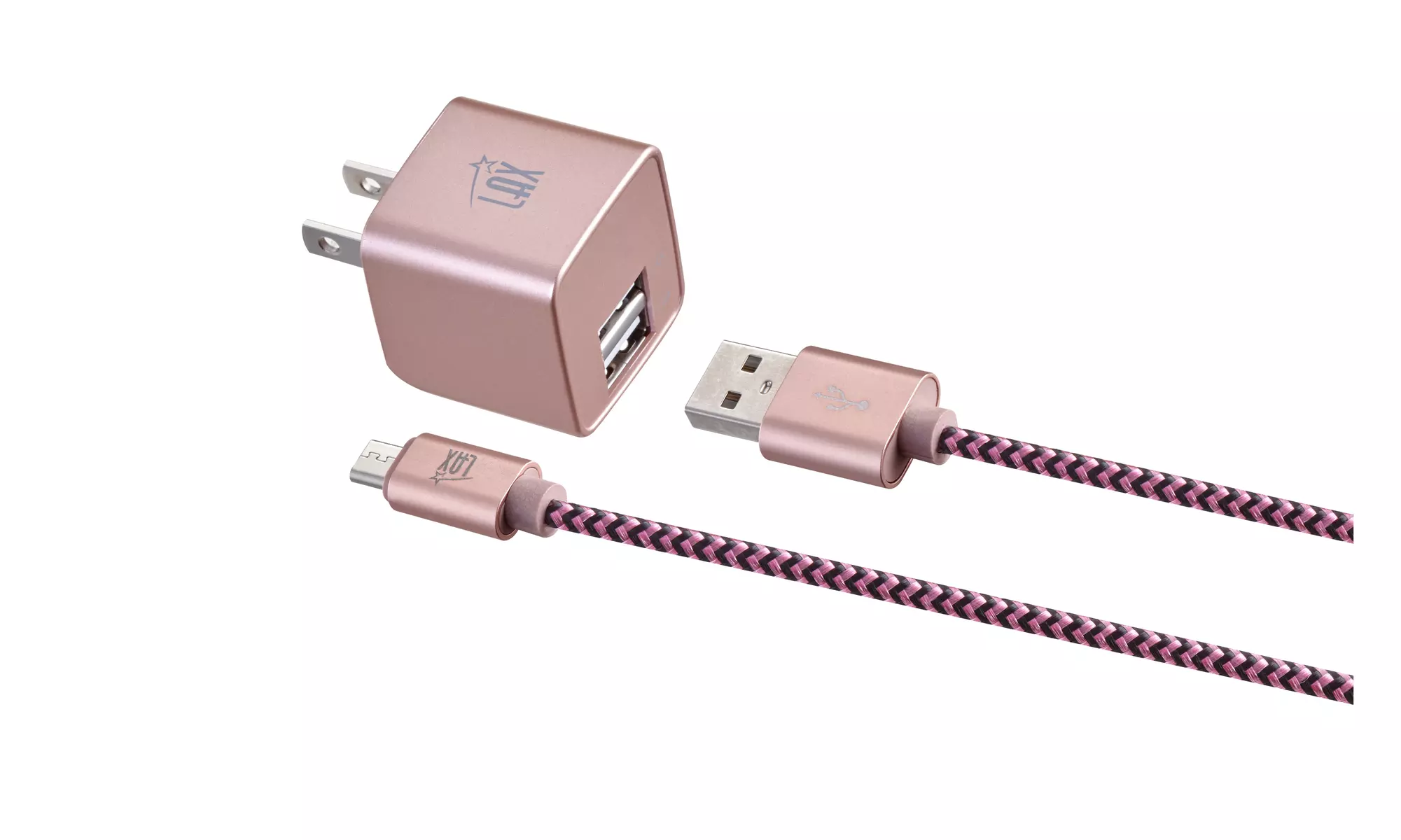 LAX Dual USB Fast Wall Charger with 6-Ft Charging Cable (1, 2 or 3-Pack)