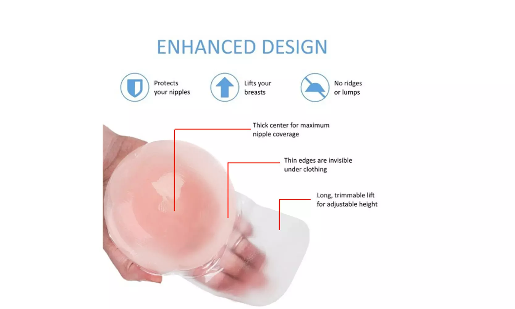 Silicone Instant Stealth Tape Breast Bra Push Breast Pad To Prevent Sagging - Second Medium
