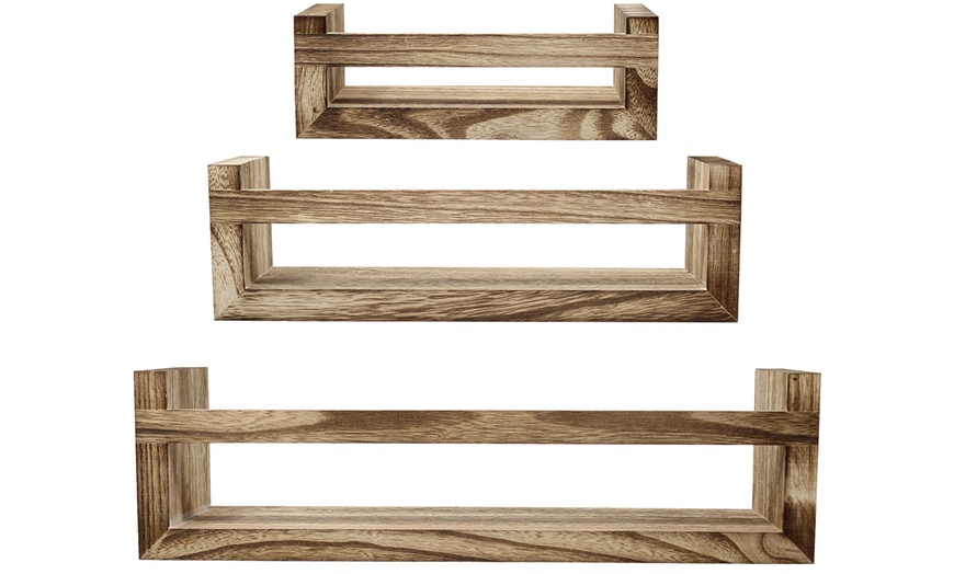 Sorbus Floating Shelves, Rustic Wood Hanging Wall Shelf Décor W ...