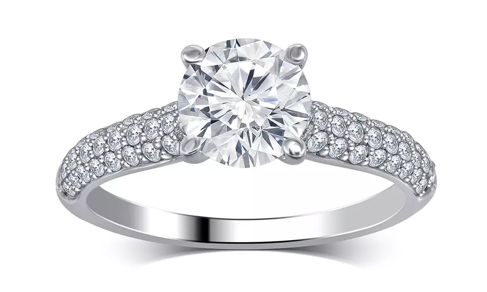 1.25 CT Round-cut Diamond Engagement Ring in 14K White Gold Jewelry for Women - Image 4