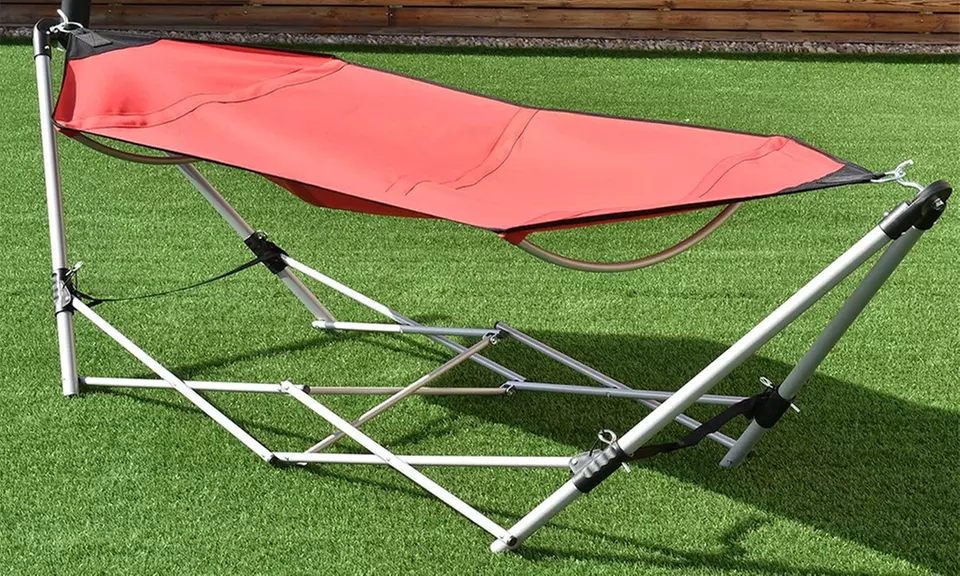Portable Hammock Cot with Stand-Folds - Primary Image