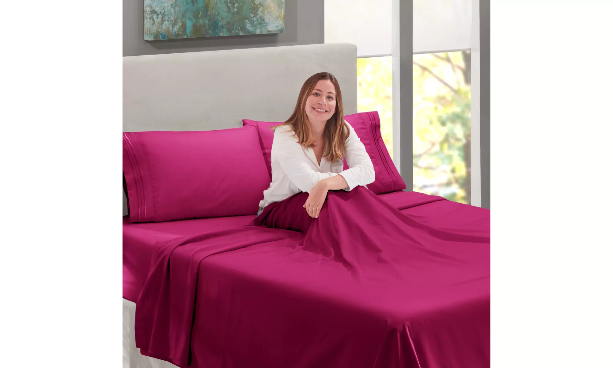 Nestl Premium Deep Pocket Extra Soft 1800 Microfiber Bed Sheet Set