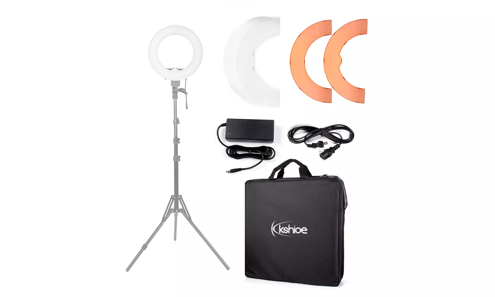 12" Dimmable LED Camera Light Kit Ring Lights w/ Carry Bag - Primary Image