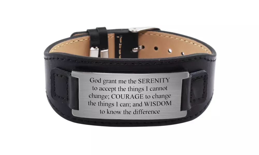 Genuine Leather Scripture Bracelet by Pink Box - Second Medium