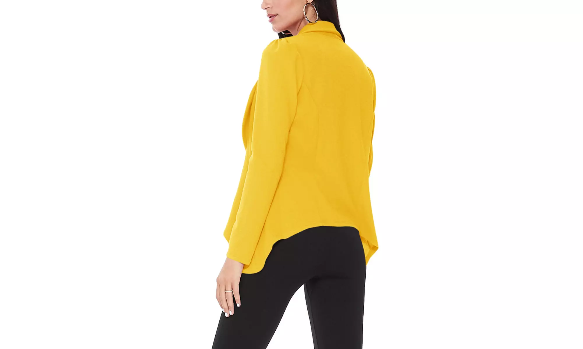 Casual Long Sleeves Open Front Office Wear Solid Blazer Jacket S-3XL