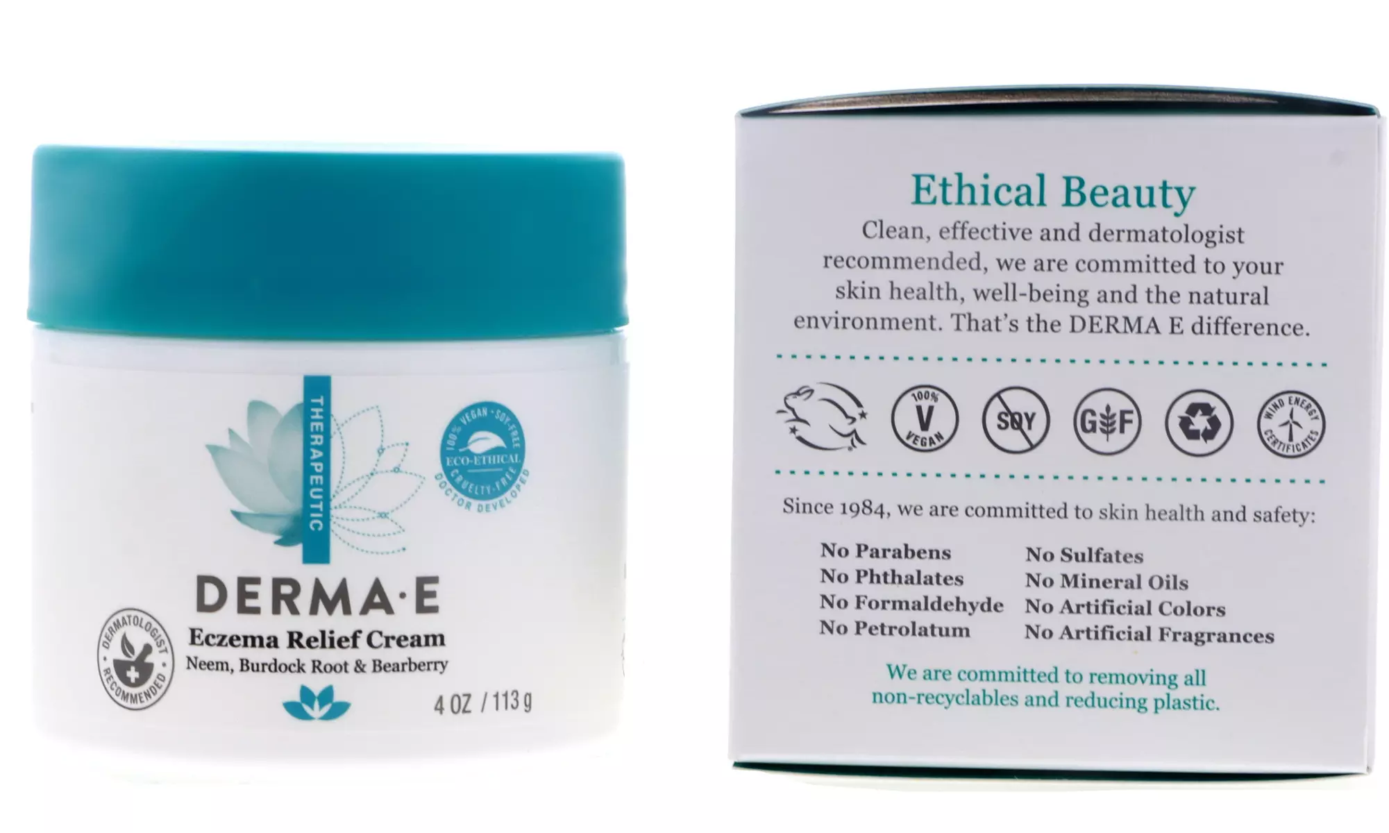 Derma-E Eczema Relief Cream, 4 oz - Primary Image