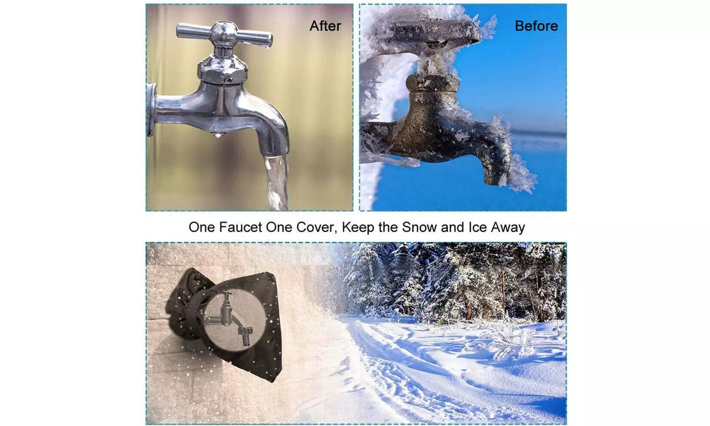 2 Pack Outdoor Water Spigot Faucet Cover Winter Freeze Protection Spigot Cover
