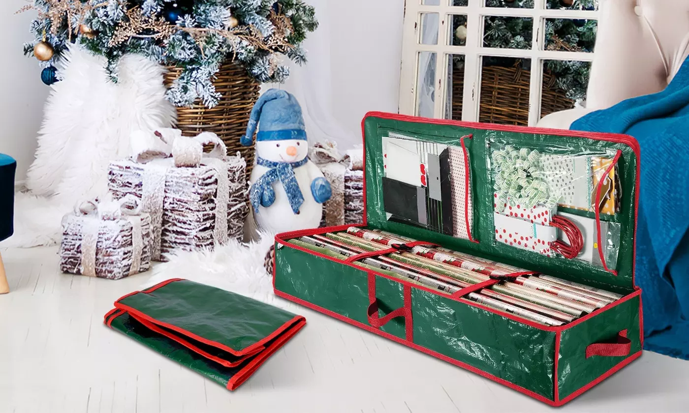 NewHome Holiday Gift Wrap Organizer Set 