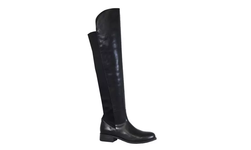 YOKI-ERIN-12 Women's Over The Knee Stretchy Heeled Tall Boot - Primary Image