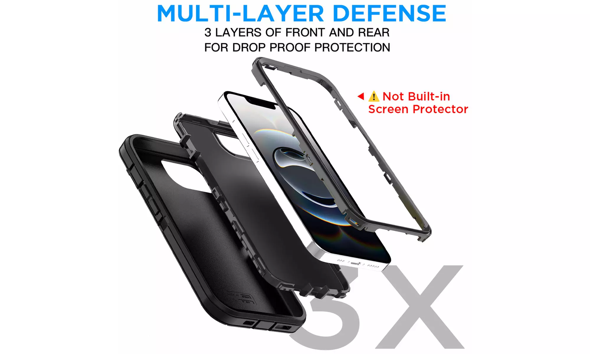 For iPhone 16e Case Heavy Duty Shockproof Rugged Military Drop Protective Cover
