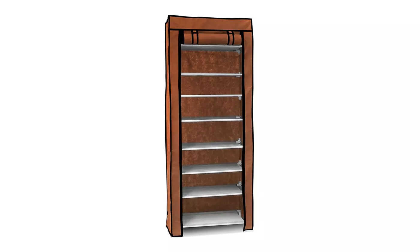 iMounTEK 10-Tier Shoe Storage Rack with Dust Cover