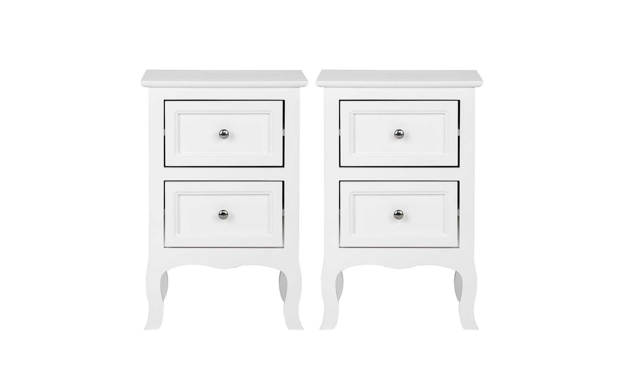 Set of 2 Wooden Night Cabinet Side Table Accent End Table Night Stand