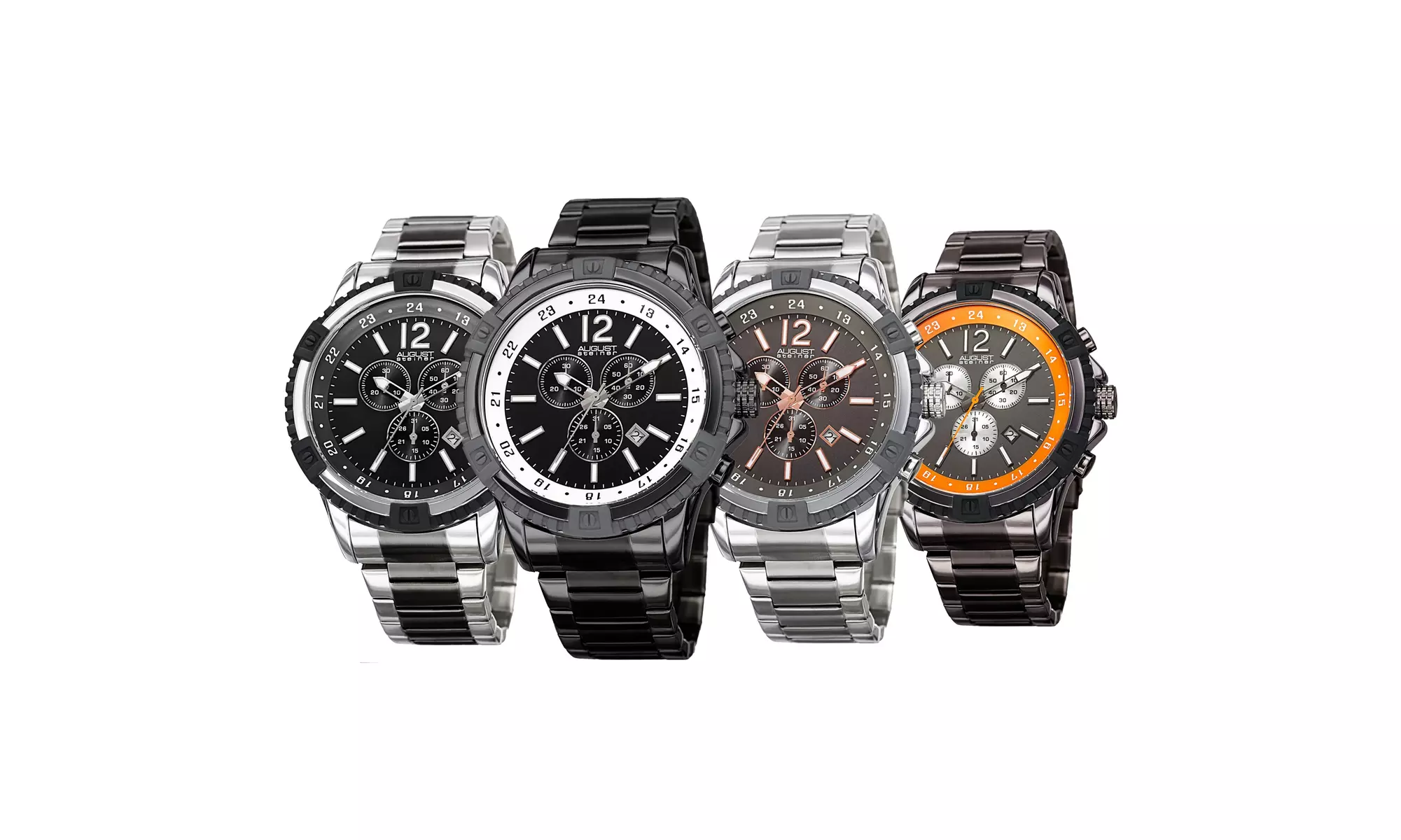 Men's August Steiner Multi-Function Chronograph Dial Bracelet Watch - Primary Image