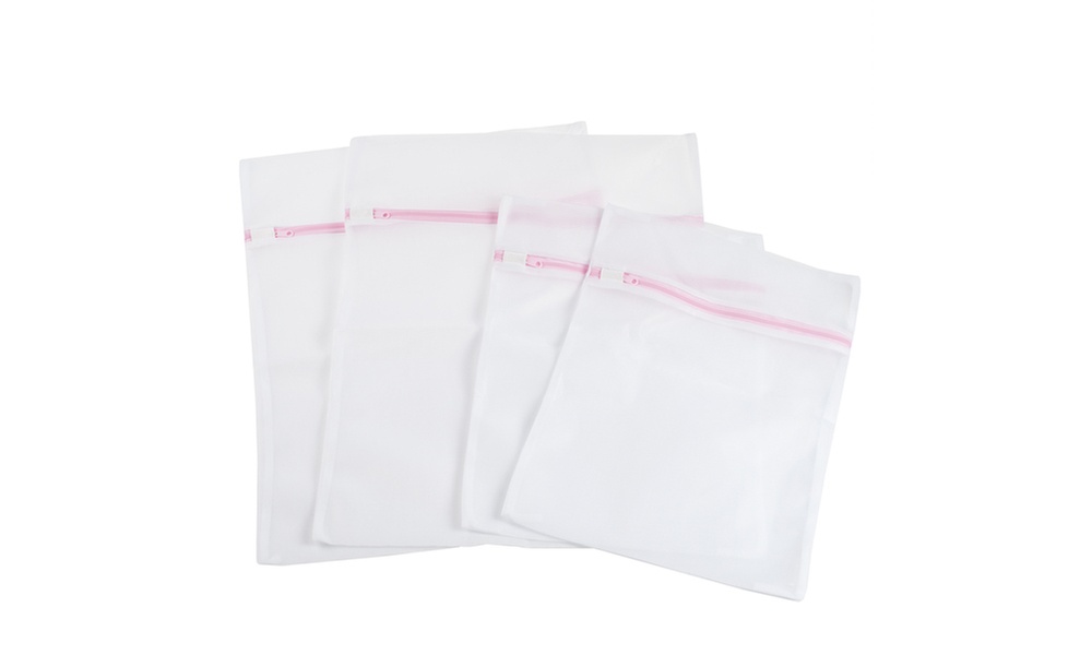 Mesh Laundry Bags, Set of 4 Clothes Organizer Washer Bags with Zipper for Travel