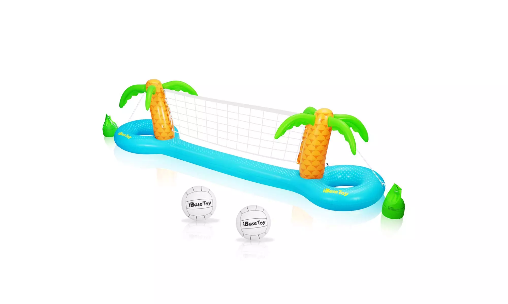 iBaseToy Inflatable Pool Volleyball Game Set with Adjustable Net and 2 Balls  - Primary Image