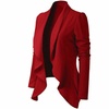 Image 4: Women's Solid Blazer Long Sleeve Open Front Jacket Slim Fit 