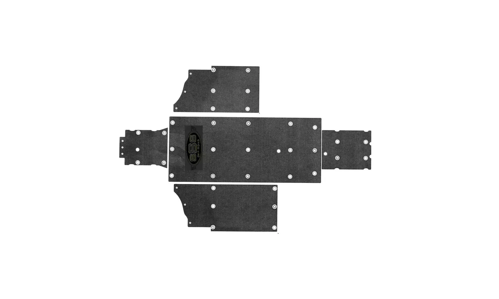 Polaris Ranger XP 800 UHMW skid plate underbody SSS Off Road - Primary Image