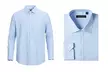 Verno Men's Classic Fit Textured Wrinkle-Free Dress Shirts, 100% Cotton - Second Medium