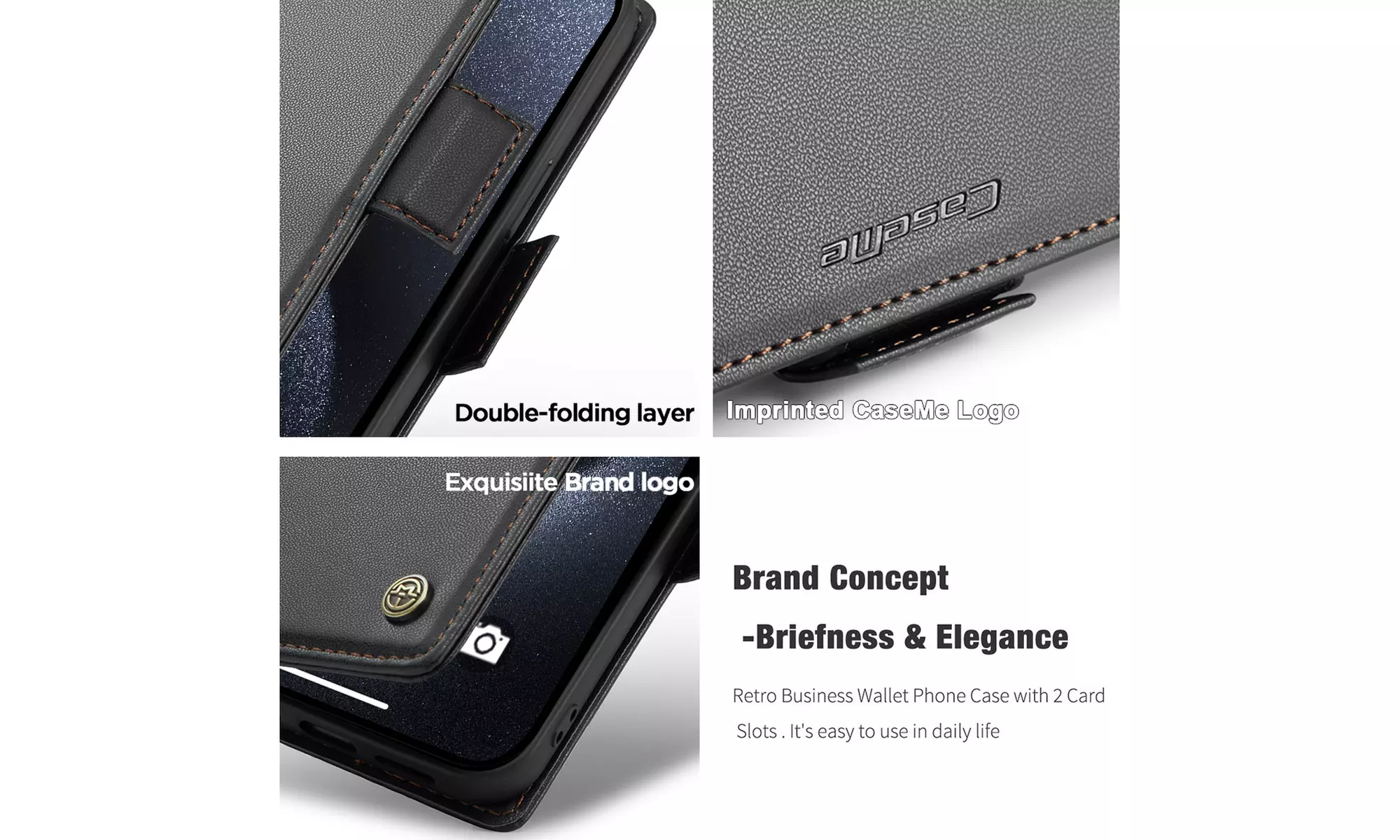 For iPhone 15 Pro Max 6.7 inch 2023 Case Leather Wallet  Flip Shockproof Cover
