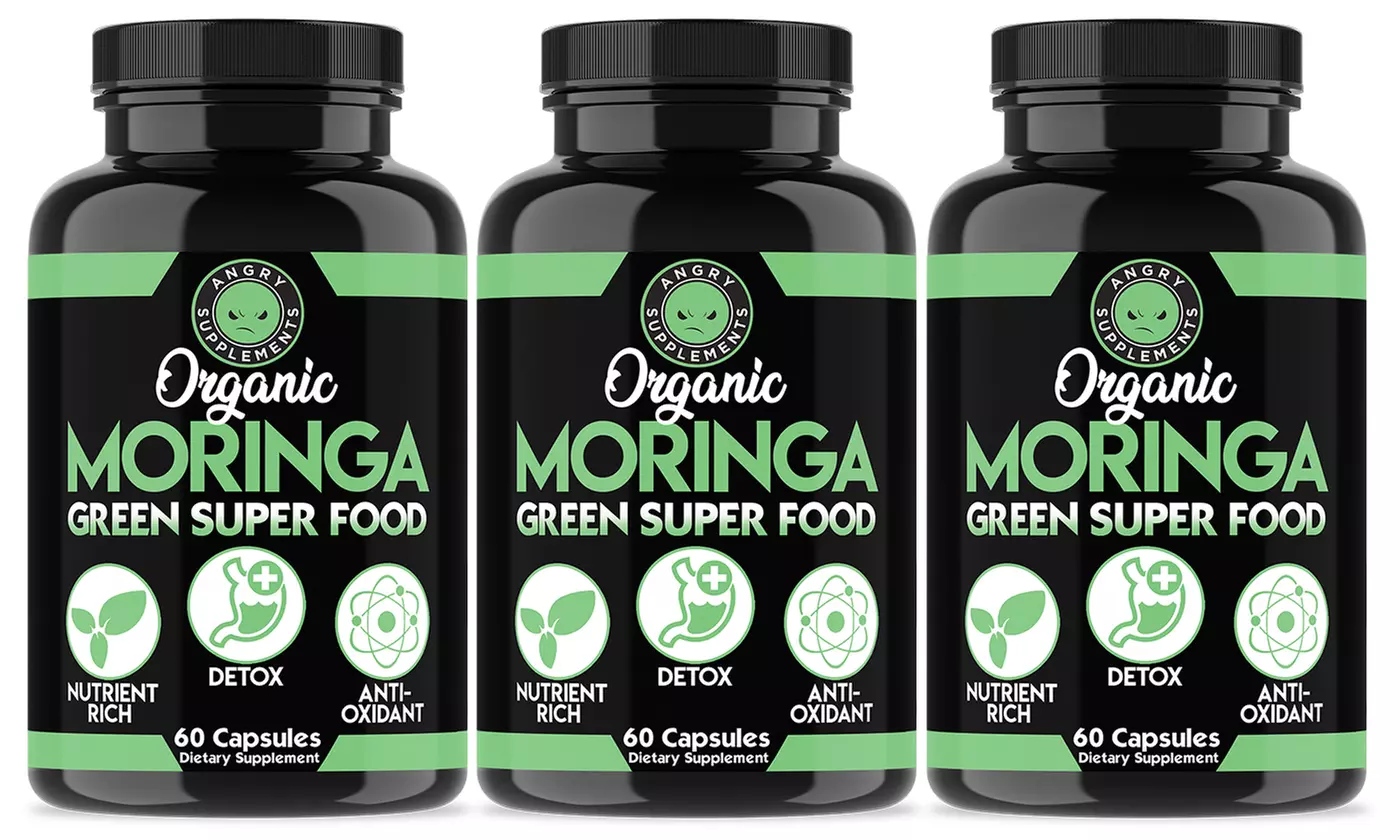 Angry Supplements Organic Moringa, Green Super Food  - Second Medium