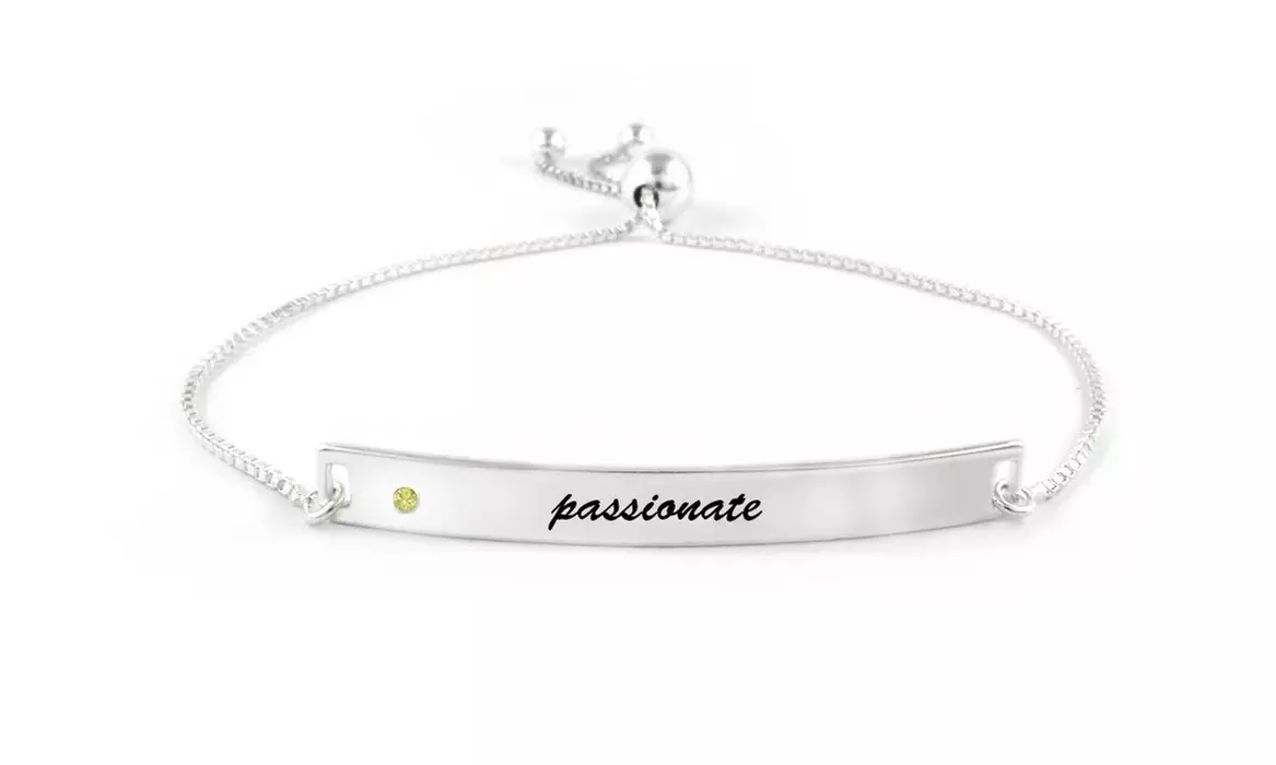 925 Sterling Silver Adjustable Bracelet With Love Engravings - Multiple Options