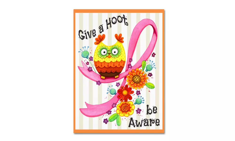 Jennifer Nilsson 'Give A Hoot, Be Aware' Canvas Art - Primary Image