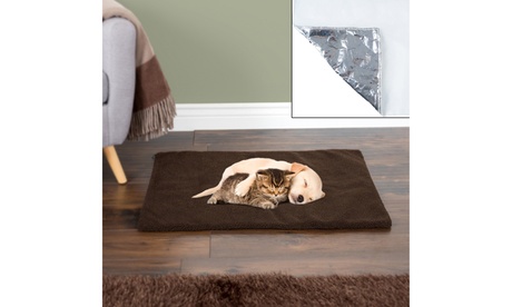 Self Warming Thermal Pet Crate Pad Cats Dogs Washable Cover Grey 36x24