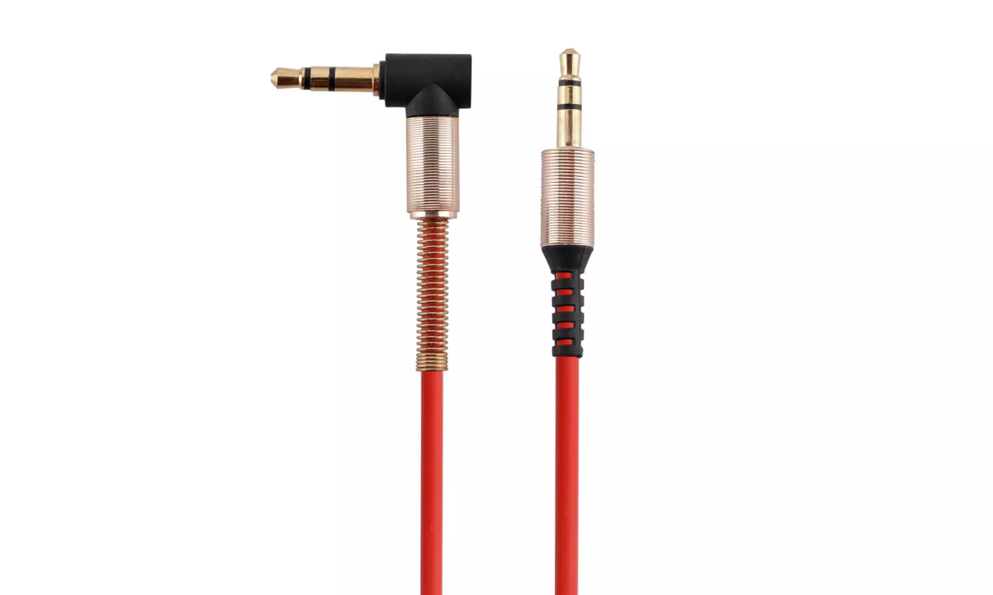 5x 3.5mm Male to M Aux Cable Cord L-Shaped Right Angle Car Audio Headphone Jack - Second Medium