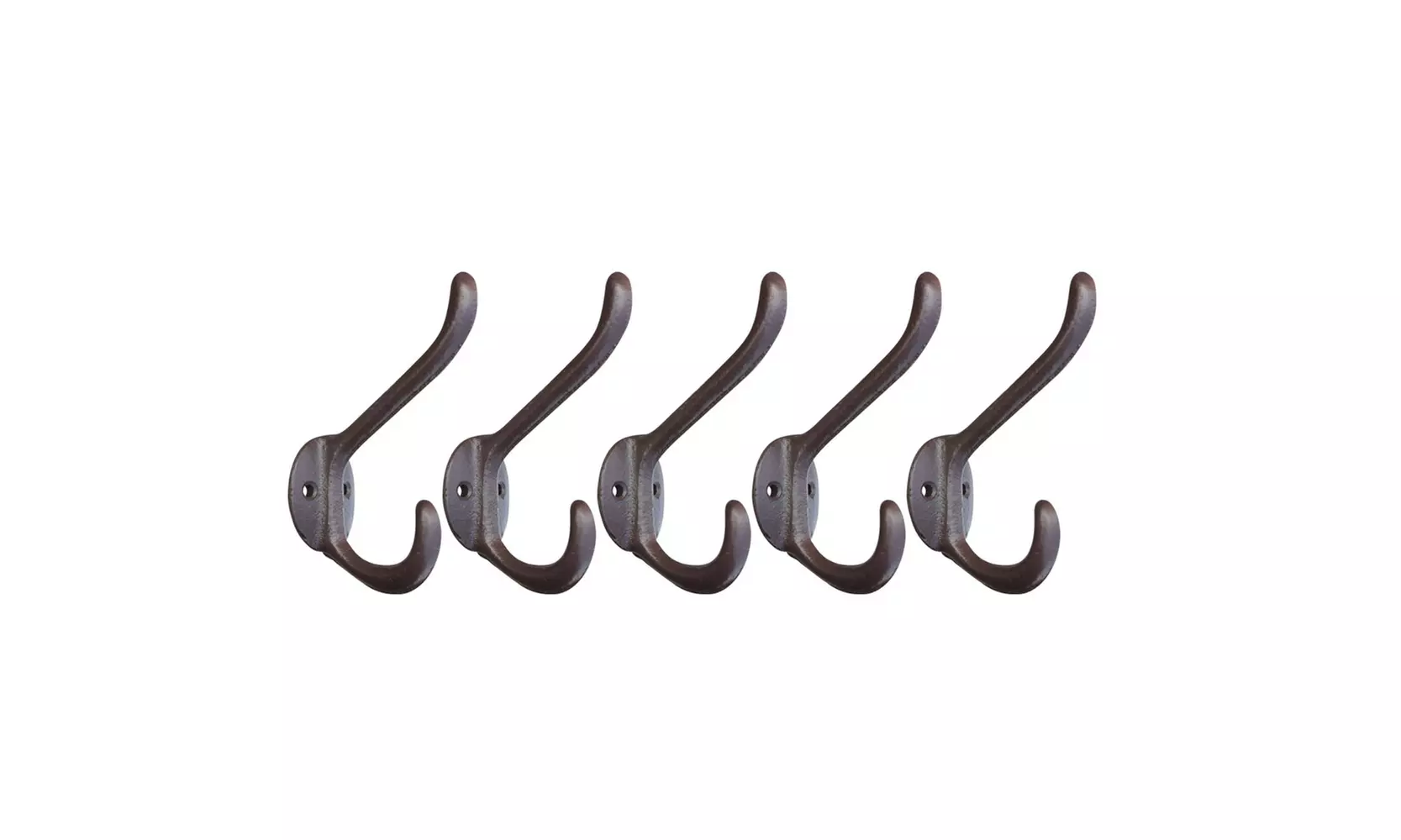  Vintage Style Cast Iron Wall Coat Hooks Hat Hook Hall Tree 5 1/3 Brown GG004 - Primary Image